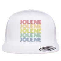 Jolene Retro Wordmark Pattern Vintage Style Flatbill Hat