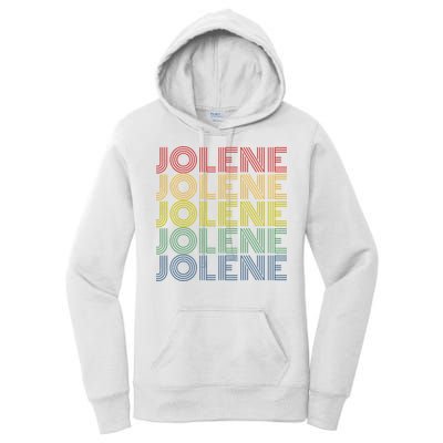 Jolene Retro Wordmark Pattern Vintage Style Women's Pullover Hoodie