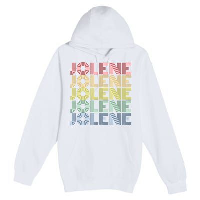 Jolene Retro Wordmark Pattern Vintage Style Premium Pullover Hoodie