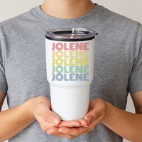Jolene Retro Wordmark Pattern Vintage Style Tumbler
