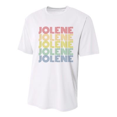 Jolene Retro Wordmark Pattern Vintage Style Youth Performance Sprint T-Shirt