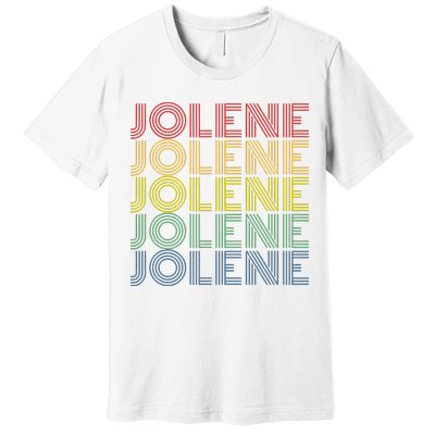 Jolene Retro Wordmark Pattern Vintage Style Premium T-Shirt