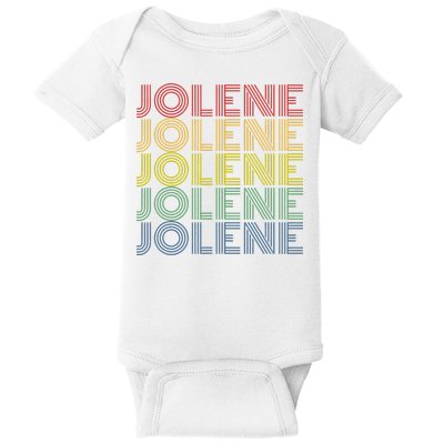 Jolene Retro Wordmark Pattern Vintage Style Baby Bodysuit