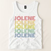 Jolene Retro Wordmark Pattern Vintage Style Tank Top