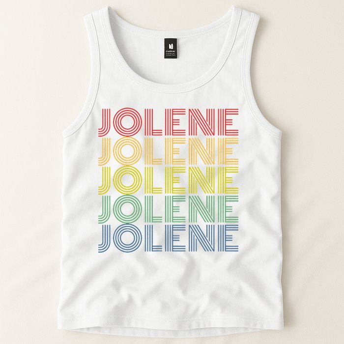 Jolene Retro Wordmark Pattern Vintage Style Tank Top