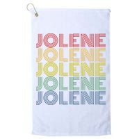 Jolene Retro Wordmark Pattern Vintage Style Golf Towel