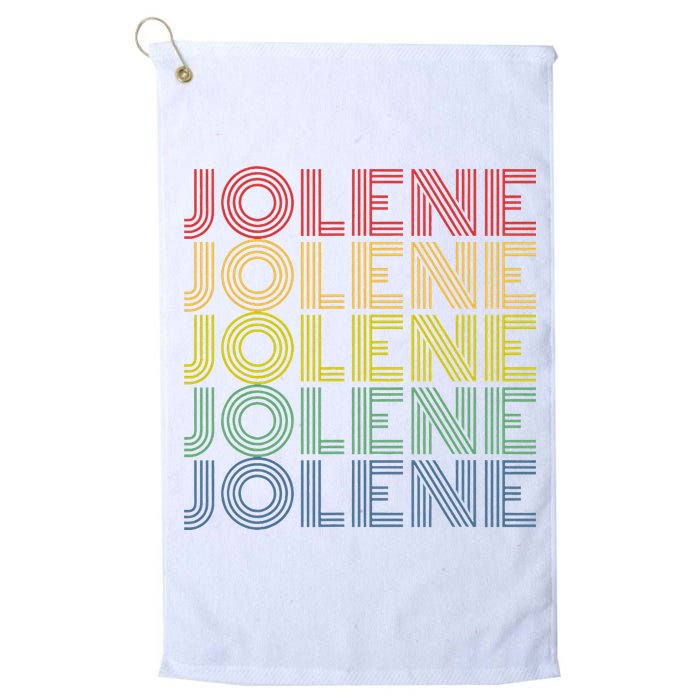 Jolene Retro Wordmark Pattern Vintage Style Golf Towel