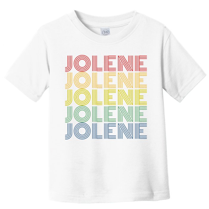 Jolene Retro Wordmark Pattern Vintage Style Toddler T-Shirt