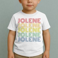 Jolene Retro Wordmark Pattern Vintage Style Toddler T-Shirt