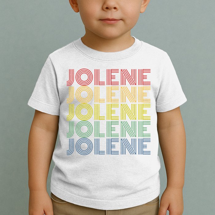 Jolene Retro Wordmark Pattern Vintage Style Toddler T-Shirt