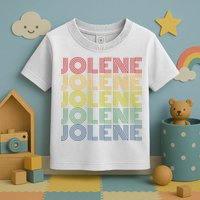 Jolene Retro Wordmark Pattern Vintage Style Toddler T-Shirt