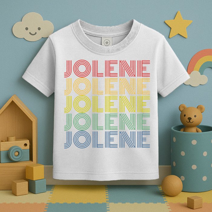 Jolene Retro Wordmark Pattern Vintage Style Toddler T-Shirt