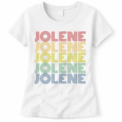 Jolene Retro Wordmark Pattern Vintage Style Womens T-Shirt