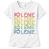 Jolene Retro Wordmark Pattern Vintage Style Womens T-Shirt