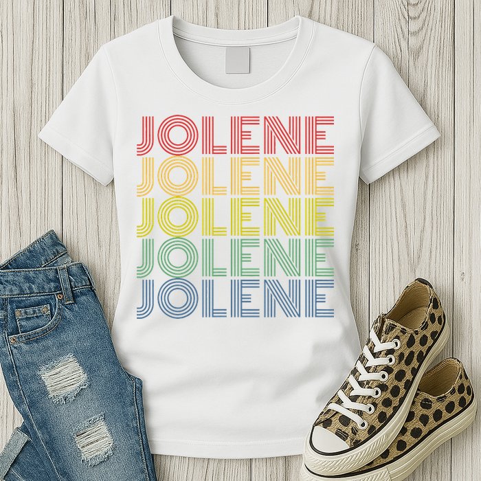 Jolene Retro Wordmark Pattern Vintage Style Womens T-Shirt