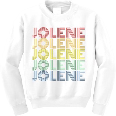 Jolene Retro Wordmark Pattern Vintage Style Kids Sweatshirt