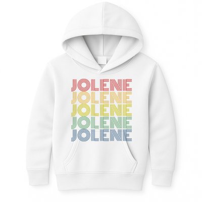 Jolene Retro Wordmark Pattern Vintage Style Kids Hoodie