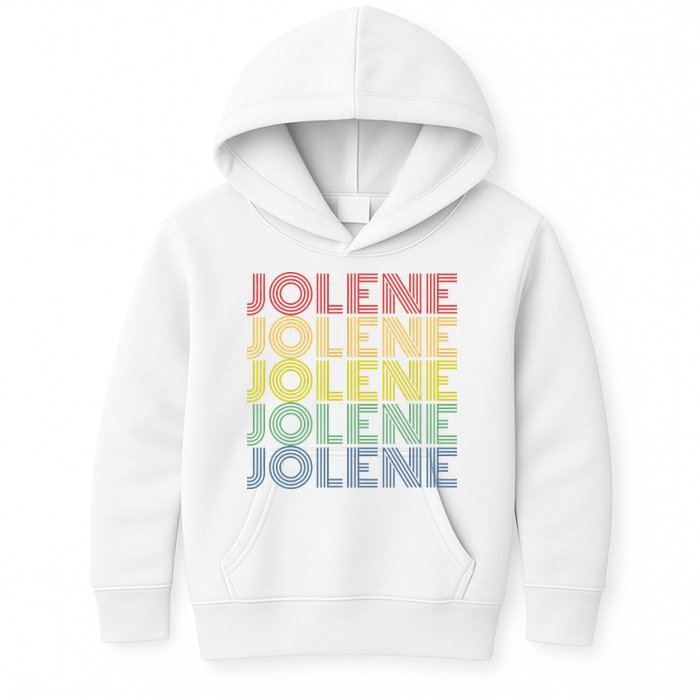 Jolene Retro Wordmark Pattern Vintage Style Kids Hoodie