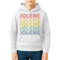 Jolene Retro Wordmark Pattern Vintage Style Kids Hoodie