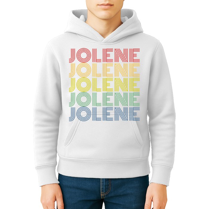 Jolene Retro Wordmark Pattern Vintage Style Kids Hoodie
