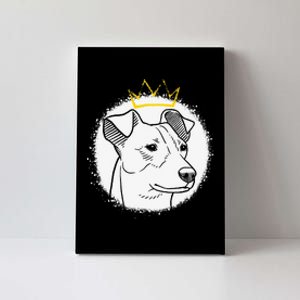 Jack Russell with Crown funny pet lovers gift Canvas