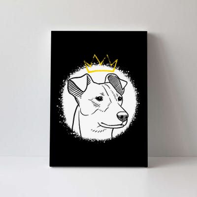 Jack Russell with Crown funny pet lovers gift Canvas