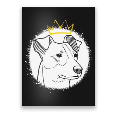 Jack Russell with Crown funny pet lovers gift Poster