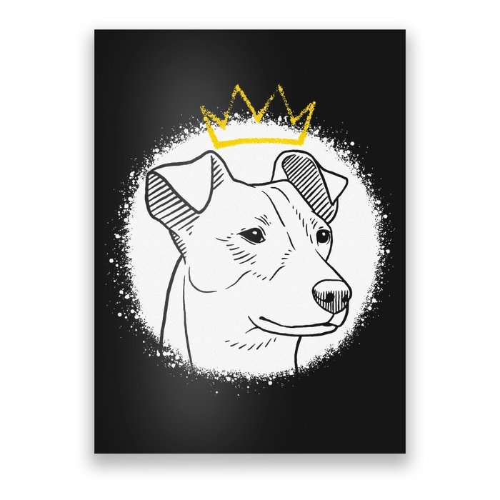 Jack Russell with Crown funny pet lovers gift Poster