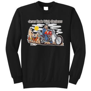 Jesus Rode With Outlaws Cowgirl Cowboy Jesus Christian Jesus Rode Sweatshirt