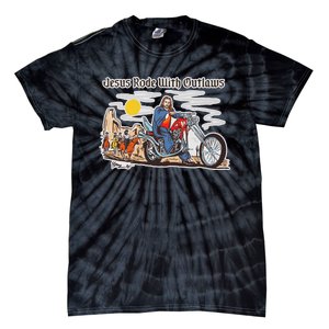 Jesus Rode With Outlaws Cowgirl Cowboy Jesus Christian Jesus Rode Tie-Dye T-Shirt