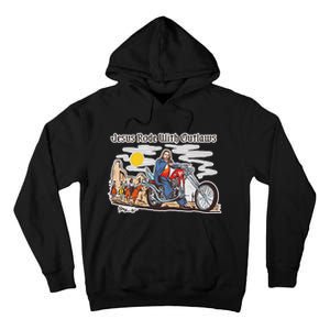 Jesus Rode With Outlaws Cowgirl Cowboy Jesus Christian Jesus Rode Tall Hoodie