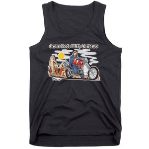 Jesus Rode With Outlaws Cowgirl Cowboy Jesus Christian Jesus Rode Tank Top