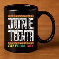 Juneteenth Since 1865 Black History Month Freedom Day 11oz C Handle Ceramic Mug