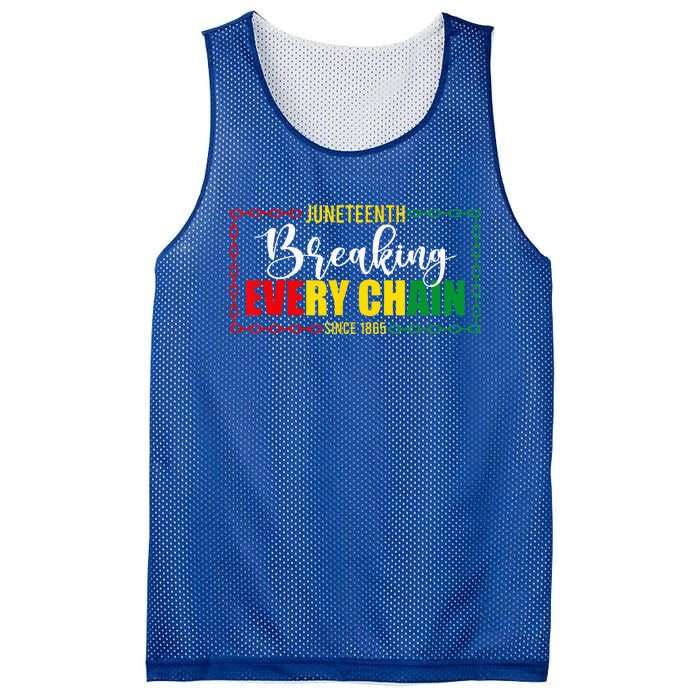 Juneteenth Since 1865 Breaking Every Chain Mesh Reversible Basketball Jersey Tank