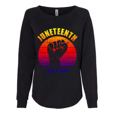 Juneteenth Since 1865 With Pan African Flag And Fist Gift Womens California Wash Sweatshirt