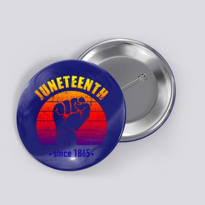 Juneteenth Since 1865 With Pan African Flag And Fist Gift Button