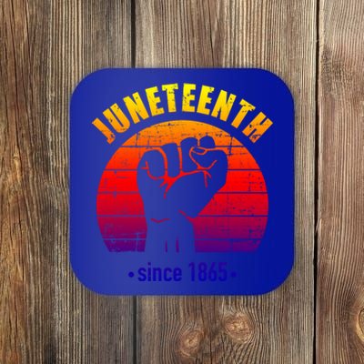 Juneteenth Since 1865 With Pan African Flag And Fist Gift Coaster