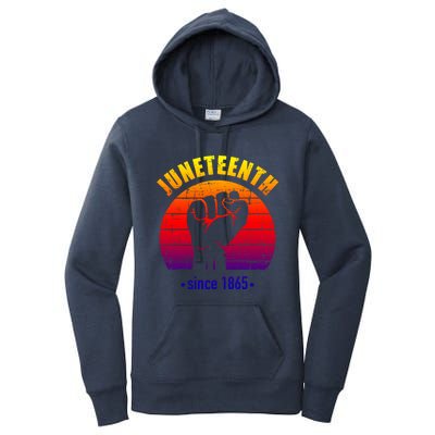 Juneteenth Since 1865 With Pan African Flag And Fist Gift Women's Pullover Hoodie