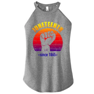 Juneteenth Since 1865 With Pan African Flag And Fist Gift Women’s Perfect Tri Rocker Tank