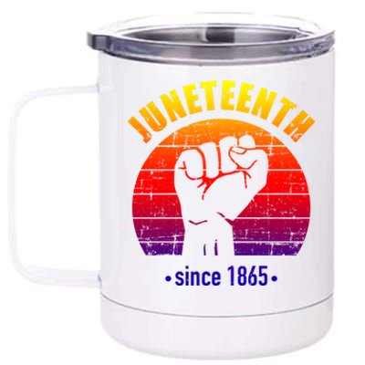 Juneteenth Since 1865 With Pan African Flag And Fist Gift 12 oz Stainless Steel Tumbler Cup