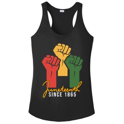 Juneteenth Since 1865 Ladies PosiCharge Competitor Racerback Tank