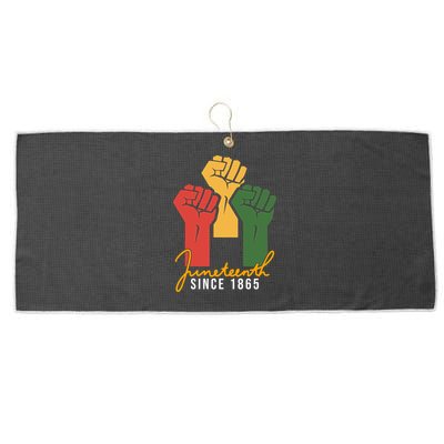 Juneteenth Since 1865 Large Microfiber Waffle Golf Towel
