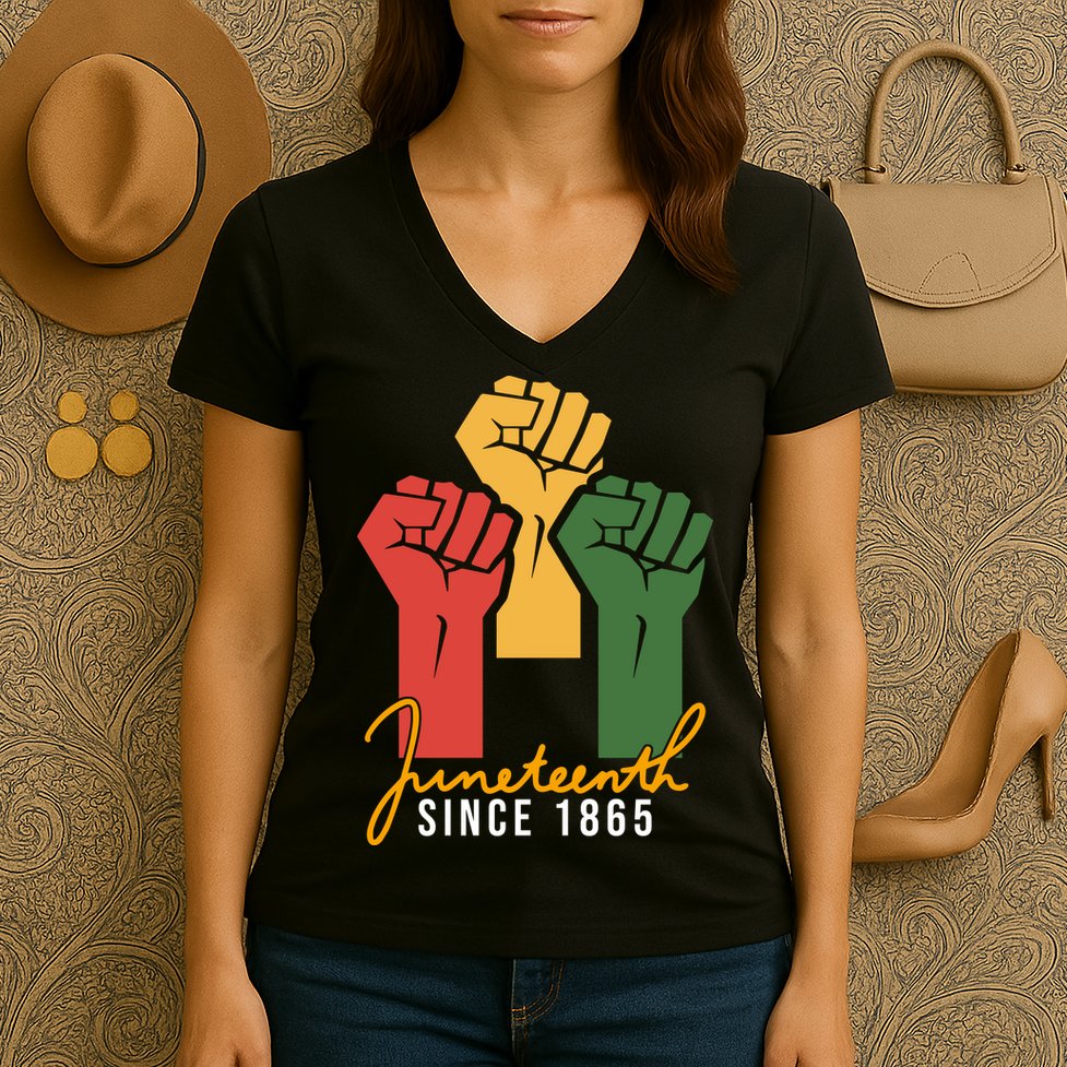Juneteenth Since 1865 Women's V-Neck T-Shirt