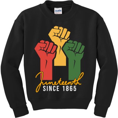 Juneteenth Since 1865 Kids Sweatshirt