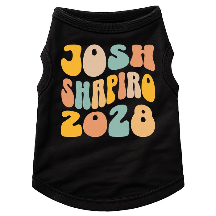 Josh Shaprio 2028 for President Resist Wavy Groovy Election Doggie Tank