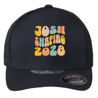 Josh Shaprio 2028 for President Resist Wavy Groovy Election Flexfit Unipanel Trucker Cap