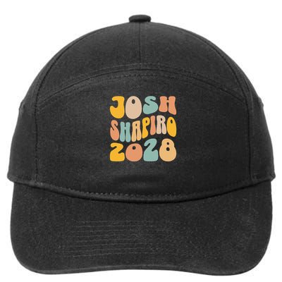 Josh Shaprio 2028 for President Resist Wavy Groovy Election 7-Panel Snapback Hat