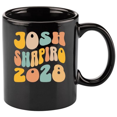 Josh Shaprio 2028 for President Resist Wavy Groovy Election 11oz C Handle Ceramic Mug