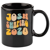 Josh Shaprio 2028 for President Resist Wavy Groovy Election 11oz C Handle Ceramic Mug