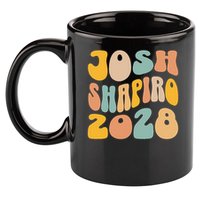 Josh Shaprio 2028 for President Resist Wavy Groovy Election 11oz C Handle Ceramic Mug